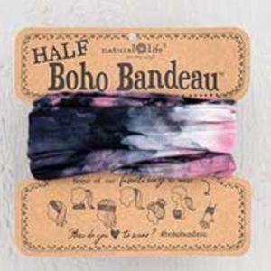 Natural Life Half Boho Headband Bandeau Tie Dye